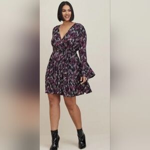 Torrid plus size 3X mini studio knit tiered dress whimsical costal cowgirl artsy